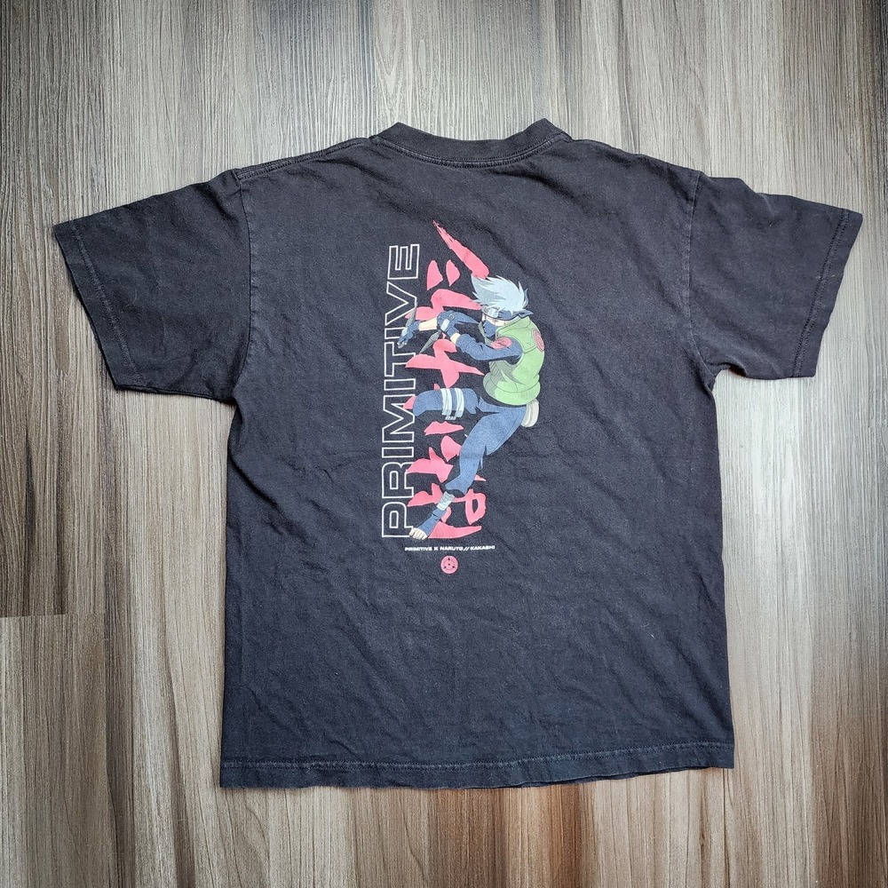 Primitive x Naruto Kakashi Sharingan Kunai T-Shirt Men's Size M Naruto Shippuden